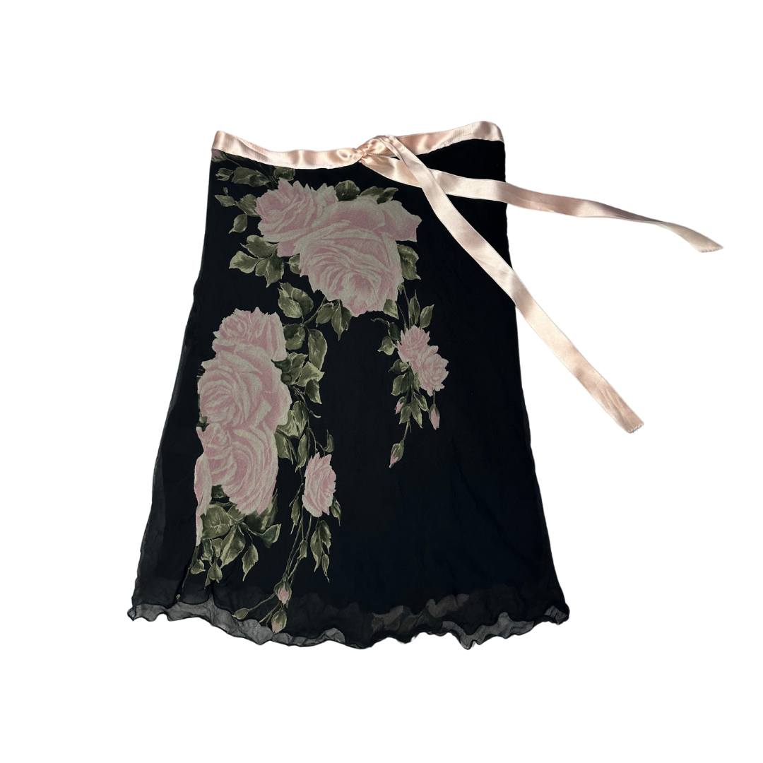 Blumarine FW 1999 Floral Skirt