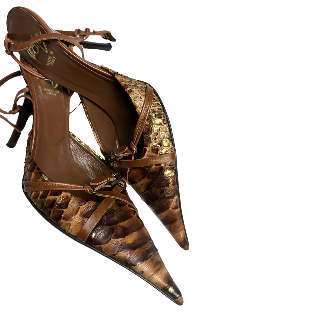 Vintage Snakeskin Mules
