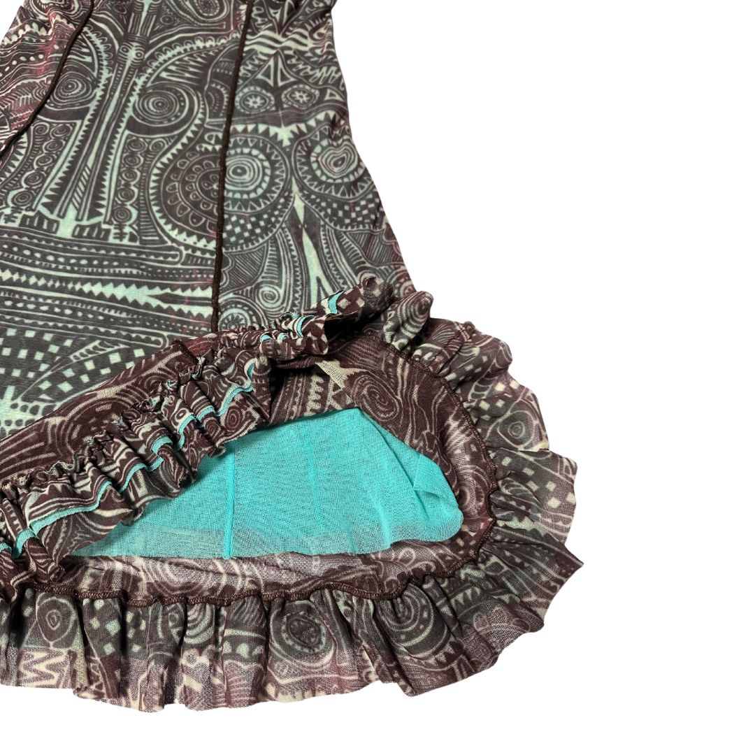 Jean Paul Gaultier 1996 Tattoo Mesh Slip Dress