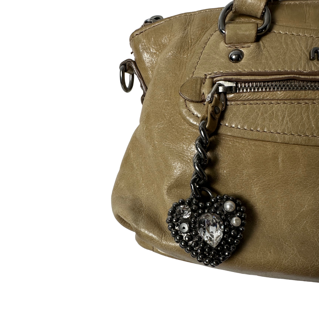 Miu Miu Leather Vitello Beige Handbag