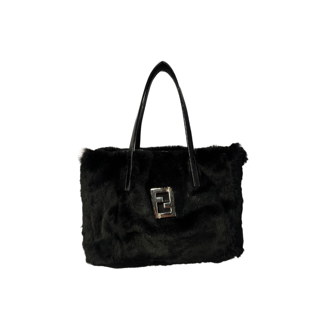 Fendi Faux-Fur Mini Tote Bag
