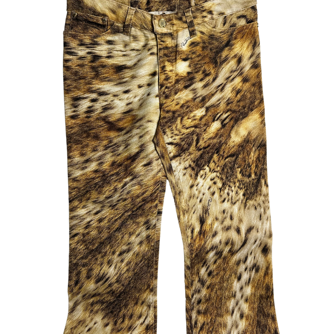 Roberto Cavalli Cheetah Print Jeans