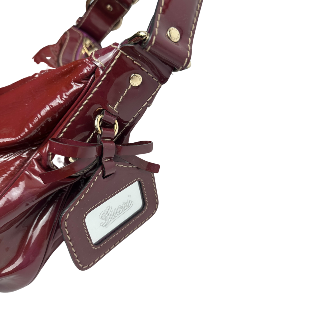 Gucci Patent Leather Cherry Handbag