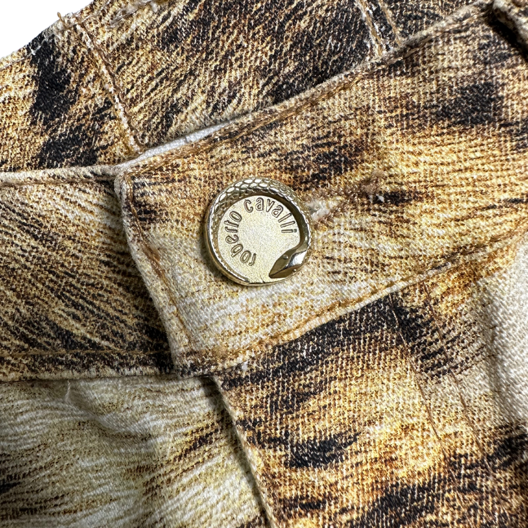 Roberto Cavalli Cheetah Print Jeans