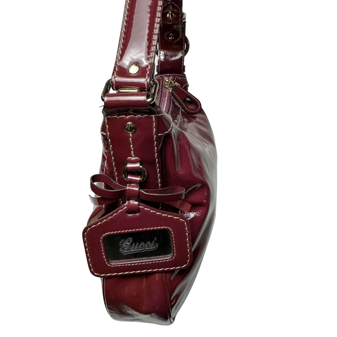 Gucci Patent Leather Cherry Handbag