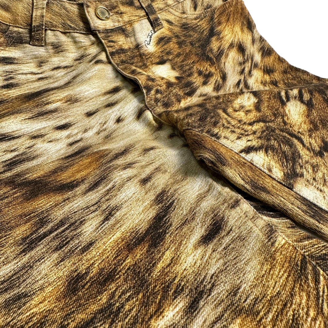 Roberto Cavalli Cheetah Print Jeans