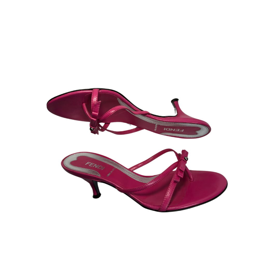 Pink Fendi Bow Heels