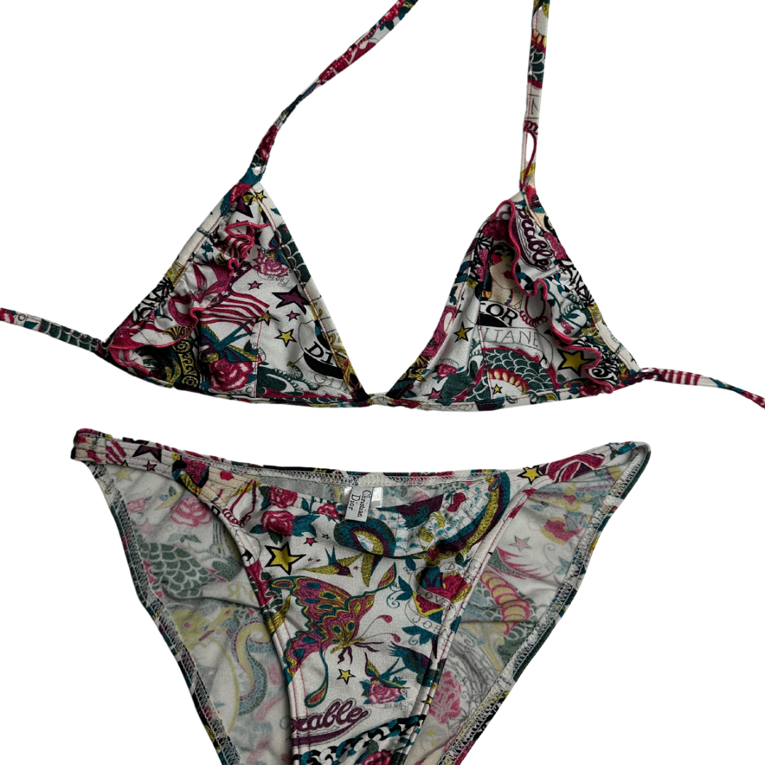 Dior x Galliano Gitante Tattoo Bikini