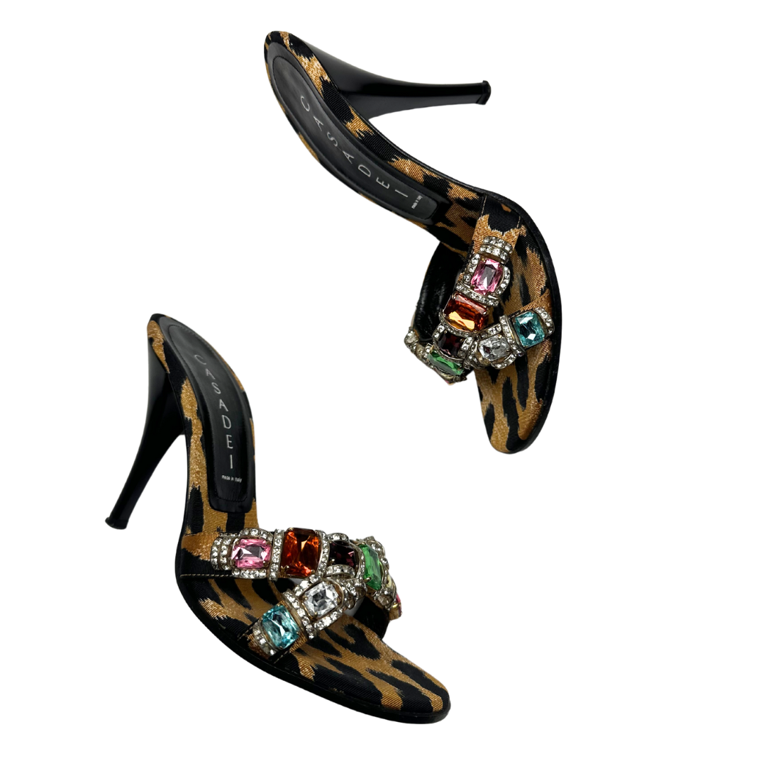 Casadei Leopard Print Sandal