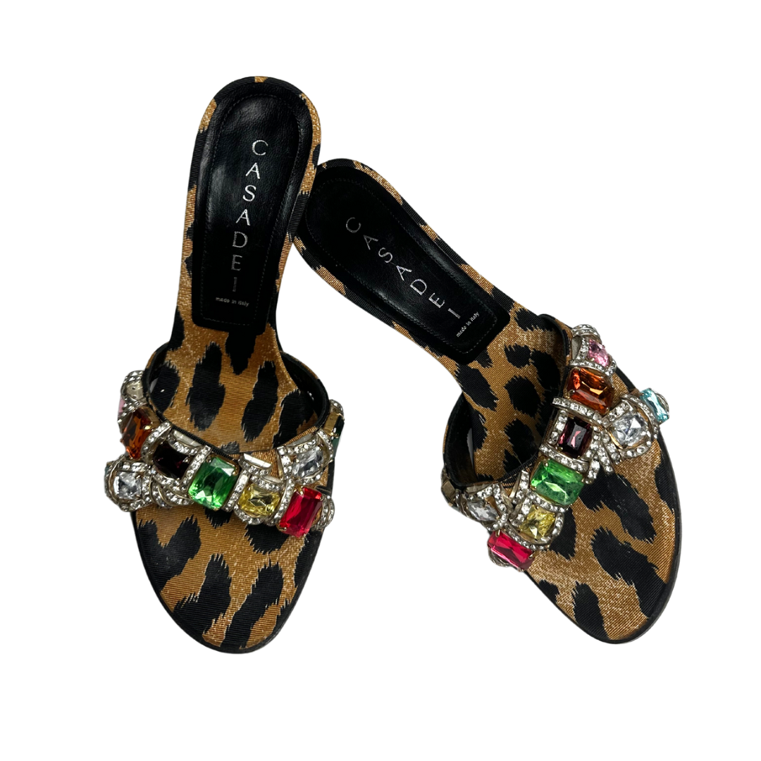 Casadei Leopard Print Sandal