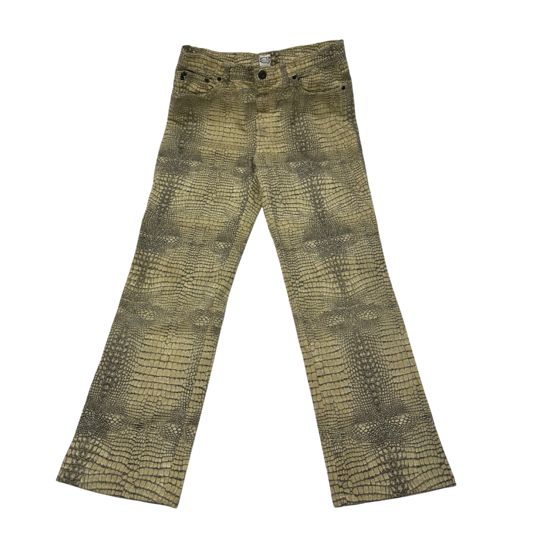 Roberto Cavalli Snake Print Jeans