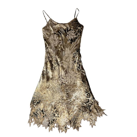 Shredded Animal Print Dress