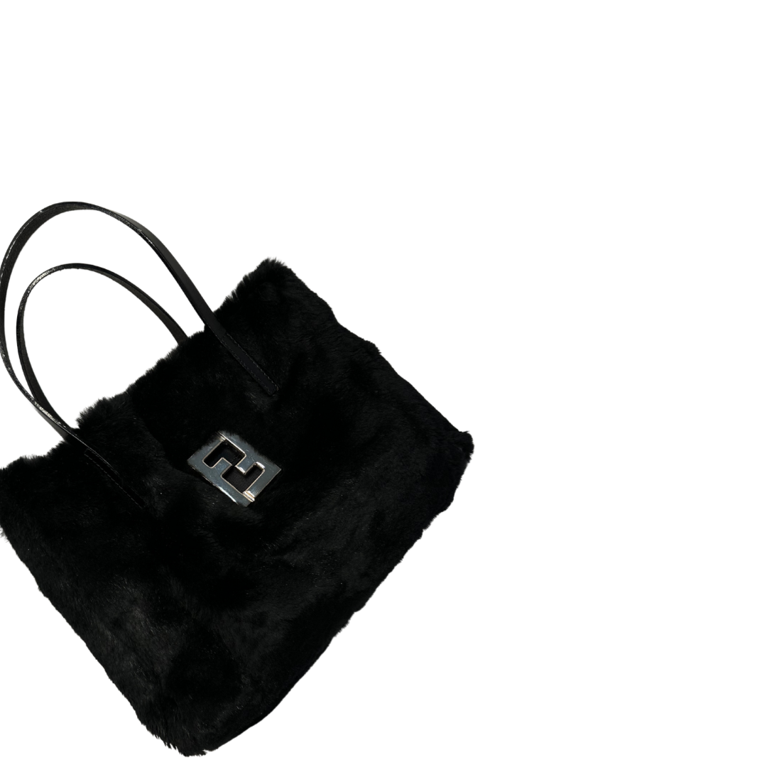 Fendi Faux-Fur Mini Tote Bag