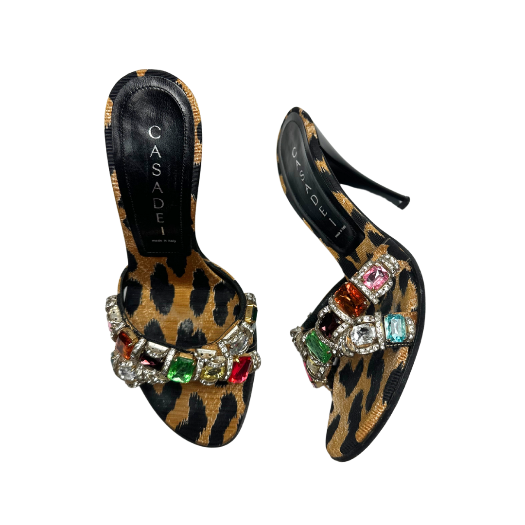 Casadei Leopard Print Sandal