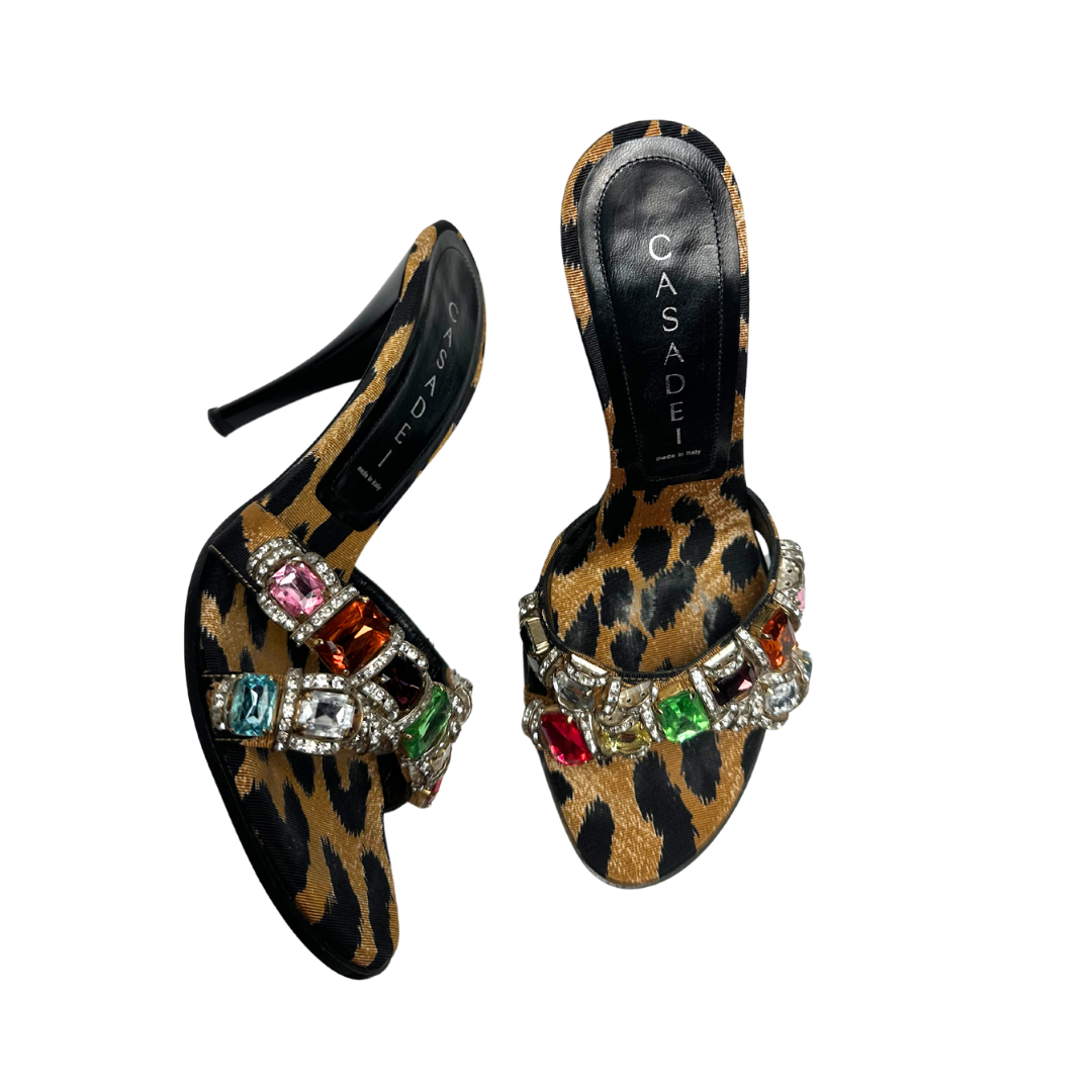 Casadei Leopard Print Sandal