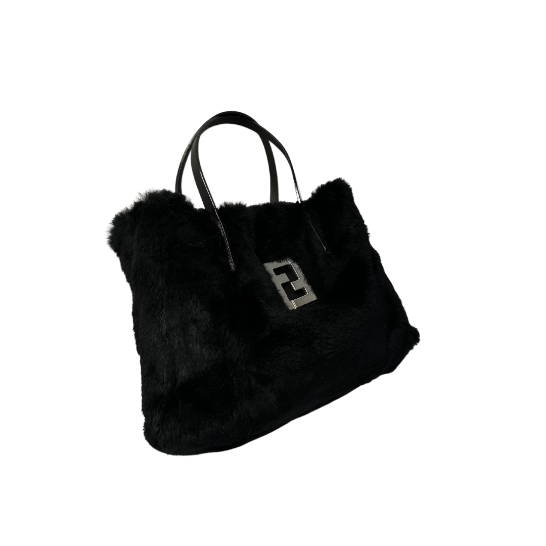 Fendi Faux-Fur Mini Tote Bag