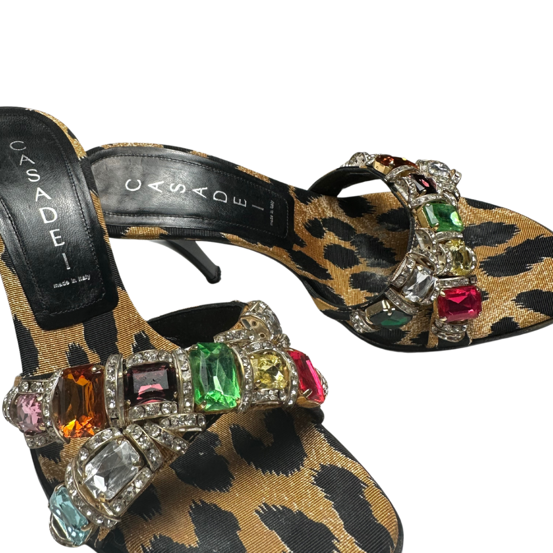 Casadei Leopard Print Sandal