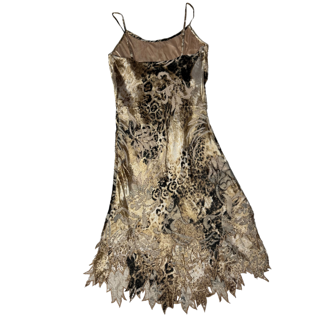 Shredded Animal Print Dress